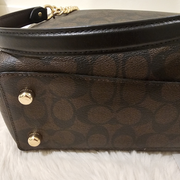 Sold 🎈Coach Signature Brown and Gold Tote - Picture 10 of 12